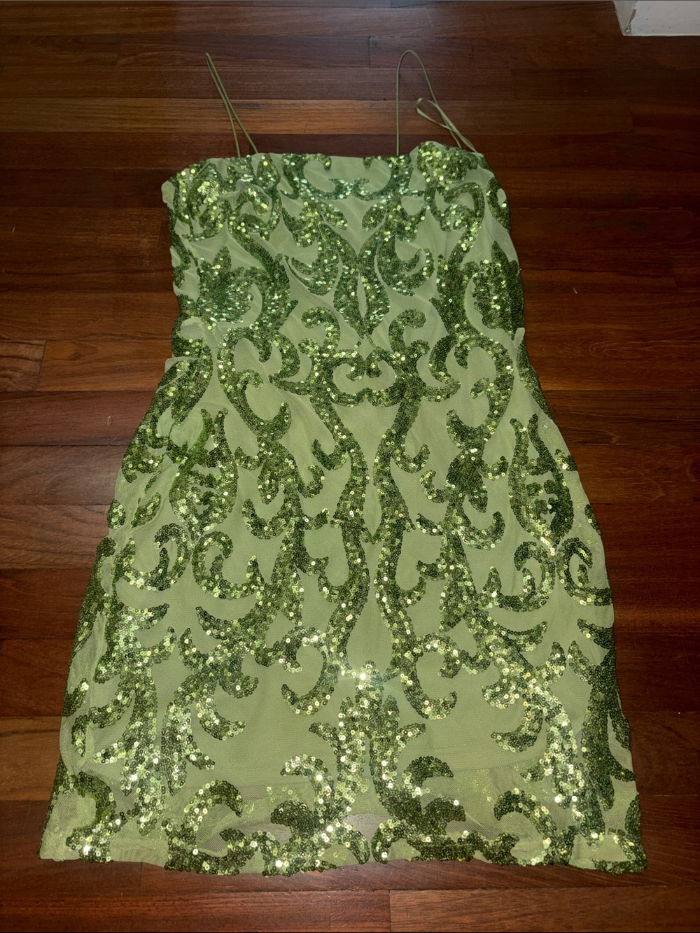 Windsor Lime Green Sequin Bodycon Dress